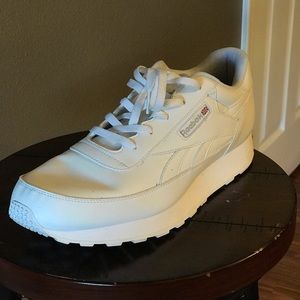 All white Reebok’s